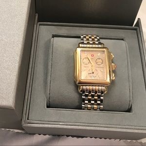 Michele two toned watch